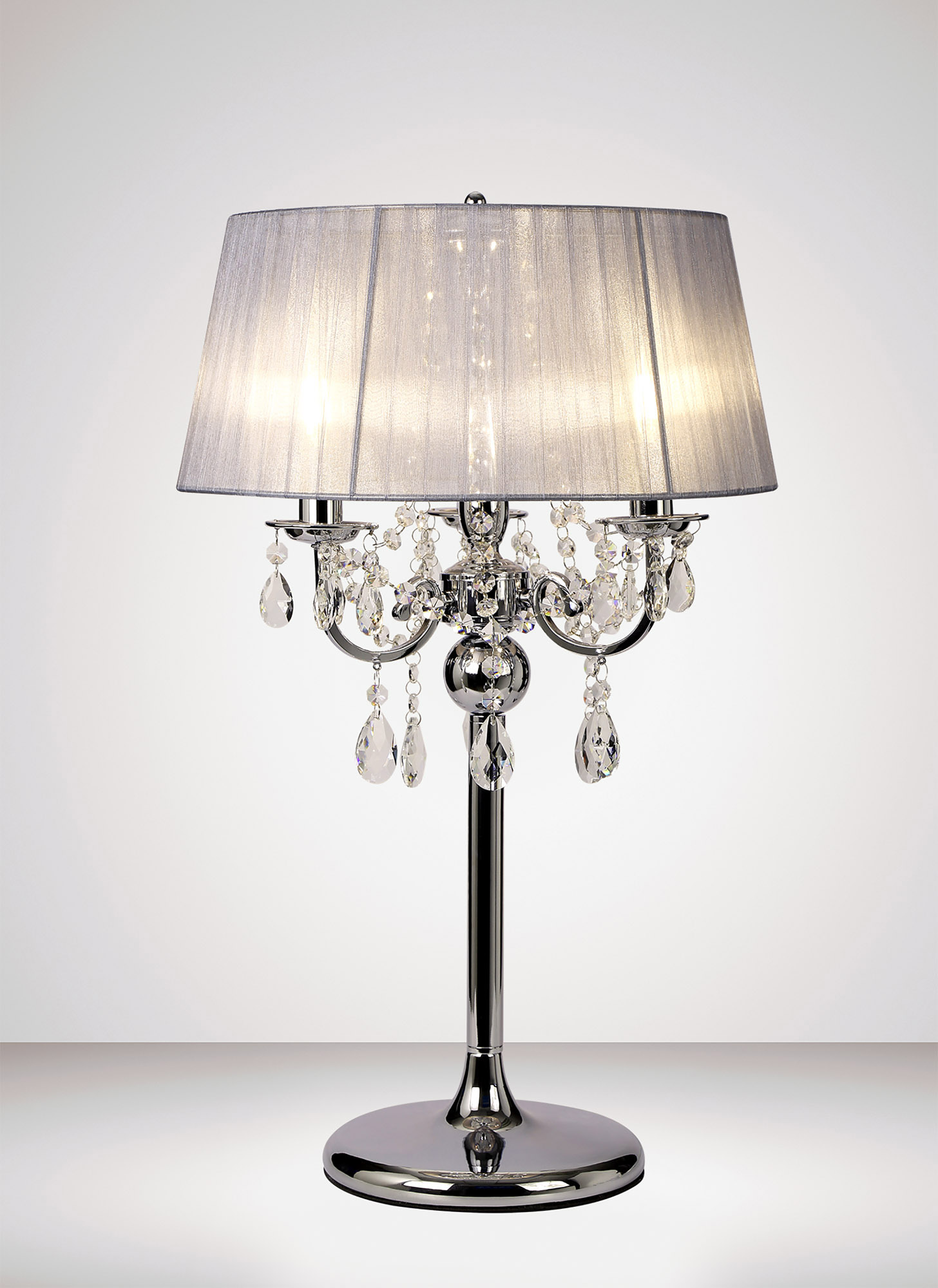 Olivia Crystal Table Lamps Diyas Shaded Table Lamps